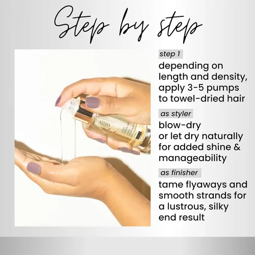 Vista 4 de Kenra Professional Platinum Luxe Shine Oil Gold Enriched Nourishing Elixir Enhances Shine & Manageability Thermal Protection Up To 450F