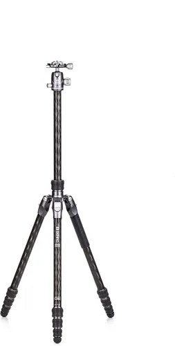 Vista 9 de Kit de trípode de fibra de carbono Benro Rhino1 Series, trípode de viaje ligero de 4 secciones con cabeza de bola VX20, doble paneo, placa