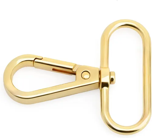 Vista 2 de CRAFTMEMORE Broches de langosta giratorios con gancho a presión, clips de moda, FS10, paquete de 10 (dorado, 1-1/2 pulgadas)