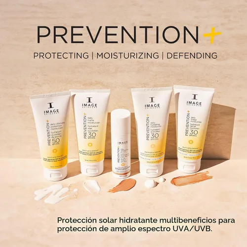 Vista 7 de IMAGE Skincare PREVENTION+ Daily Ultimate Protection Hidratante, loción de protección solar facial SPF 50, óxido de zinc, mezclable sin yeso blanco