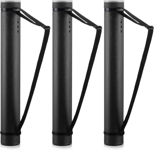 Mimorou 3 tubos extensibles para pósteres, tubo de almacenamiento de documentos de plástico con correa de transporte de 24 a 40 pulgadas, tubo