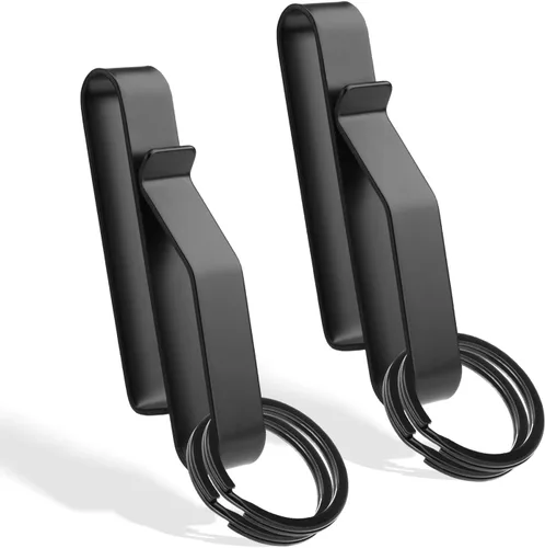 Clip para llaves para cinturón, se adapta a cinturones estándar o extragruesos, de liberación rápida, para cinturón táctico de liberación rápida,