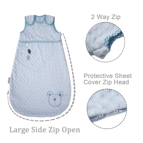 Vista 3 de Saco de dormir para bebé, saco de dormir para bebés de 3 a 6 meses, sin mangas, 9M, manta de transición para recién nacido, saco de transición