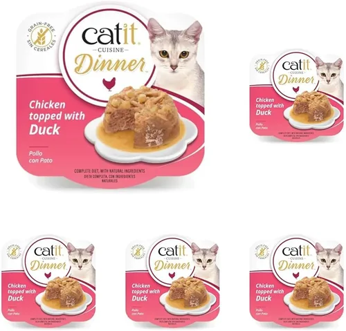 Vista 8 de Catit Cena de pollo con atún y col rizada: comida húmeda hidratante y saludable para gatos de todas las edades