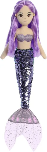 Vista 2 de Muñeca de peluche Aurora® Enchanting Sea Sparkles™ Sequin Sparkles™ Jenna - Juego imaginativo con compañeras mágicas - Perfecta para cumpleaños