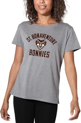 Vista 502 de Colección oficial de camisetas sueltas con logotipo desgastado grande universitario para mujer, jaspeado atlético