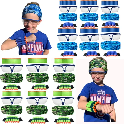 Accesorios para suministros de fiesta Nerf, recuerdos de fiesta Nerf - 12 juegos. Paquete a granel para niños para cumpleaños, guerra, dardos,