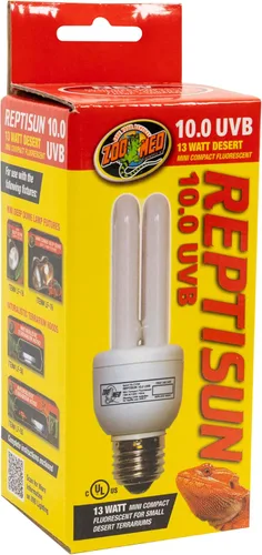 Vista 2 de Bombilla fluorescente Zoo Med ReptiSun de 10.0 UVB, mini compacto (de 13 vatios), 0