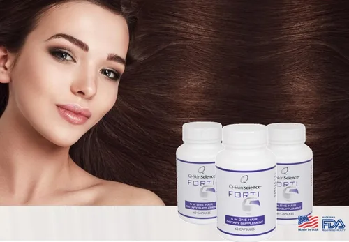 Vista 4 de Quintessence Forti5 Suplemento nutricional para el crecimiento del cabello y vitaminas con 5 sustancias clave Plus1, suministro para 1 mes - 60