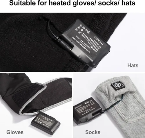 Vista 2 de BARCHI HEAT 7.4V 2200MAH Batería Recargable Accesorios para Guantes Calentados Calcetines Sombreros (2PCS)
