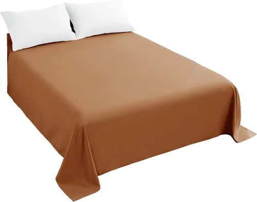Vista 6 de Sfoothome Sábana encimera de tamaño individual – microfibra cepillada extra suave, lavable a máquina, sin arrugas (beige, individual)