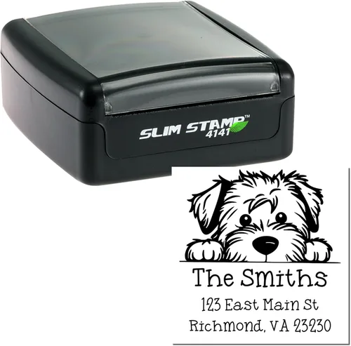 Vista 326 de Sello de alta calidad para cachorros Airedale Terrier – Sello de dirección personalizado – Ideal para los amantes de los perros – Elección de 5