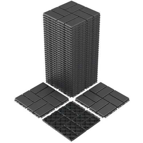 Vista 11 de Goovilla Azulejos de plástico entrelazados para terraza, paquete de 9 pisos de patio al aire libre, azulejos entrelazados de 12 x 12 pulgadas