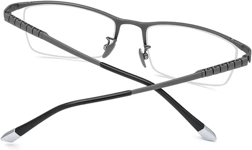 Vista 6 de Marco de gafas de titanio para hombres, gafas cuadradas lentes ópticas completas F85641