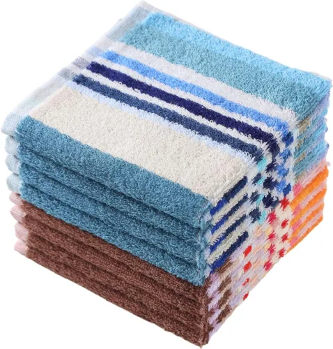 Vista 13 de Oeleky Paños de cocina para lavar platos, trapos de cocina ultra absorbentes, paños de limpieza de algodón, paquete de 8, 12 x 12 pulgadas