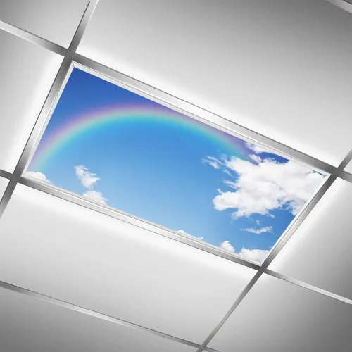 Vista 10 de Inserto de Cubierta de Luz de Techo Suspendido 4' x 2' pies (Naturaleza Bosque Hojas de Bambú Sol Verde) - Cubierta de Luz Fluorescente Reduce