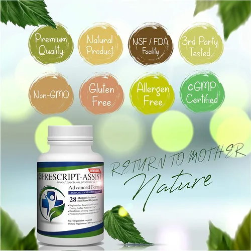 Vista 4 de Prescript Assist - Prebióticos y probióticos para la salud digestiva e inmunológica con proteína de guisante avanzada, 28 cepas de microflora