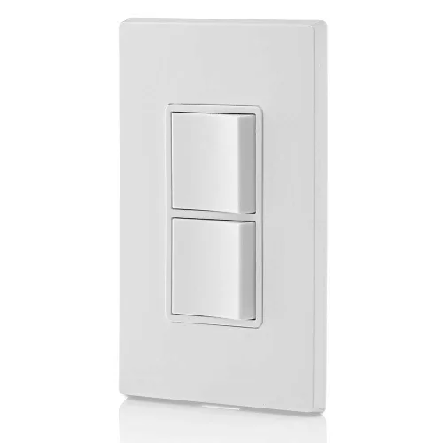 Vista 4 de Decora Leviton Apagador de combinación de CA, polo único, grado comercial, 15 amperios, 120/277 voltios., 5634-E Negro
