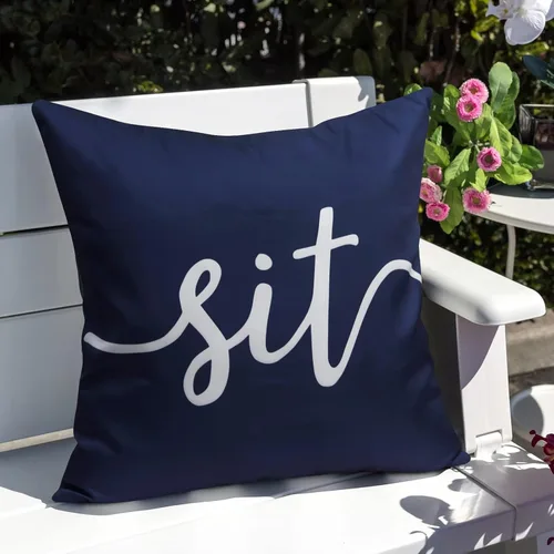 Vista 2 de Pyonic Juego de 2 fundas de almohada cuadradas impermeables para exteriores, fundas de cojín cuadradas decorativas para patio, jardín, sala de estar