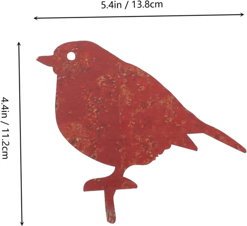 Vista 9 de Yardwe Tarjeta de pájaro de hojalata decorativa hoja de hierro el pájaro