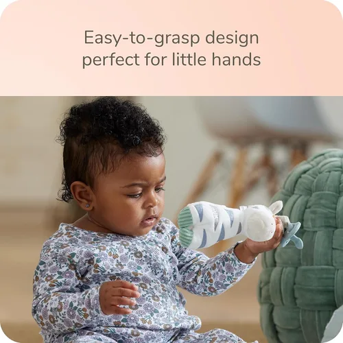 Vista 3 de NUK Besties - Soporte para chupete con animal de peluche y chupete de silicona incluido