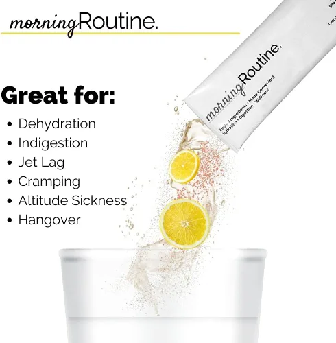 Vista 3 de Morning Routine - Hidratación diaria Paquetes de electrolitos en polvo con vinagre de sidra de manzana, limón y sal marina Polvo hidratante