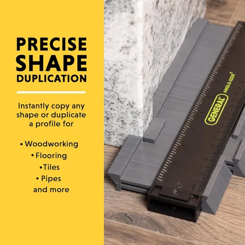 Vista 3 de General Tools Medidores de contorno - Herramientas de buscador de ángulos de 6" y 10" para mejoras del hogar