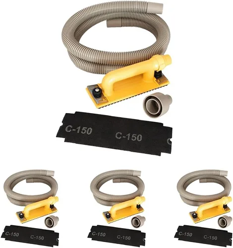 Vista 9 de Hyde Tools - Lijadora de mano al vacío 09165 para paneles de yeso libre de polvo con manguera de 6 pies