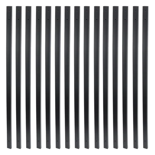 Vista 19 de Myard Balaustres de terraza de hierro redondo hueco clásico de 26 pulgadas para barandilla de terraza, porche, escalera, pasamanos, balaustrada Negro