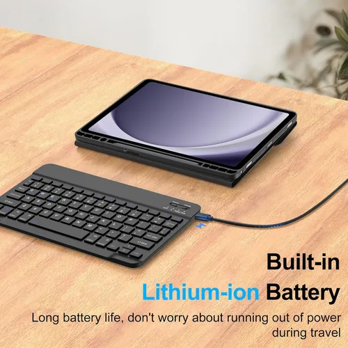 Vista 7 de Funda de teclado para Samsung Galaxy Tab A9 Plus 5G de 11 pulgadas 2023 (SM-X210/X216/X218) - Teclado Bluetooth inalámbrico desmontable - Funda