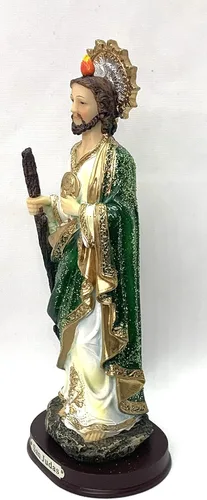 Vista 2 de Figura de estatua religiosa de San Judas Tadeo de 9 pulgadas