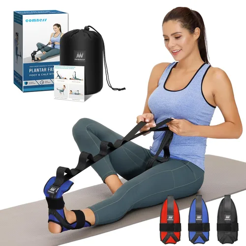 Vista 10 de comness Correa elástica para pies y pantorrillas para fascitis plantar, espolones de talón, caída de pie, tendinitis de Aquiles e isquiotibiales.
