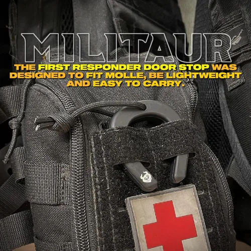Vista 5 de Militaur First Responder - Tope de puerta / Jam Multi (paquete de 3) – Compatible con sistemas Molle, herramienta táctica para policía, EMS, EMT