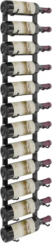 VintageView W Series Pro Wine Rack 4 - Estante de metal para vino montado en la pared, moderno, almacenamiento de vino con etiquetas, ahorra espacio