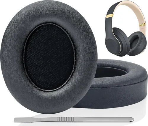 Vista 8 de F FEYCH Beats Studio - Almohadillas de repuesto para Beats Studio 3 y 2 (B0500/ B0501), 2 almohadillas de espuma viscoelástica con aislamiento