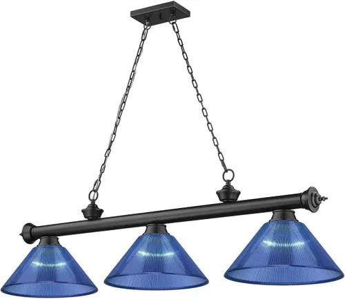 Vista 10 de Z-Lite 2306-3BP-ARDB - Colgante de billar con cordón, 3 luces, 180 vatios totales, chapado en bronce