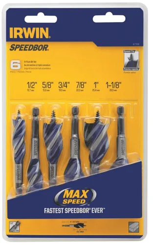 Vista 2 de Speedbor 1877239 Irwin Herramientas de perforación de Madera, 4 pulgadas, 6unidades