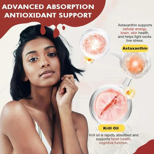 Vista 5 de Triple Omega 3-6-9 - Aceite de pescado de 2000 mg - Alta potencia con vitamina D3 y astaxantina, apoyo para la salud cardíaca, cerebral e