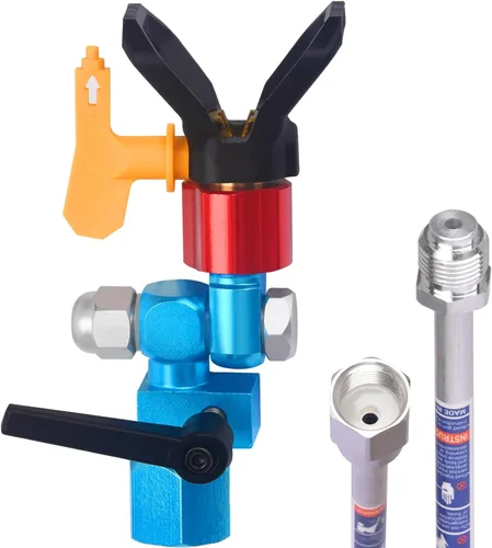 Vista 3 de Herramienta Accesoria de Guía de Pistola de Pulverización Sin Aire con Punta 517 Poste de Extensión Sin Aire de 10 Pulgadas, Herramienta de Pintura