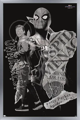 Vista 10 de Trends International Marvel Spider-Man: No Way Home - Póster de pared desenmascarado, 22.4 pulgadas de largo x 14.7 pulgadas, versión enmarcada