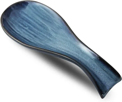 Vista 9 de Soporte de cuchara de cerámica para la parte superior de la estufa, soporte grande para cuchara de cocina para encimera de cocina, Hasense soporte