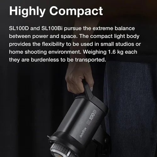 Vista 7 de Godox SL100D - Luz de video LED de 100 W 5600 K CRI 96 TLCI 97 8 luces FX Studio LED de iluminación de video continua luces de película Bowens