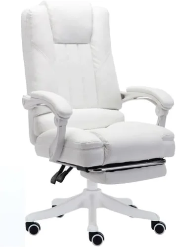 Vista 7 de Big and Tall Executive Office Chair Heavy Duty 200LBS Capacity Wide Seat Ergonomic High Back Desk Chairs with Adjustable Footrest PU Leather Comfort