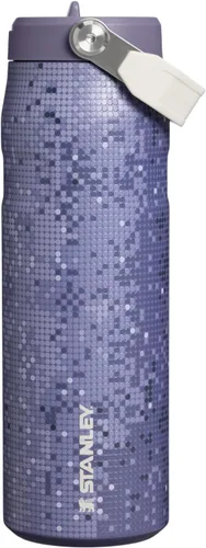 Vista 32 de STANLEY - Botella de agua IceFlow Flip Straw 2.0 con pajilla abatible, abertura más grande, acero inoxidable aislado, sin bisfenol A, 16 onzas Ceniza
