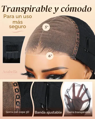Vista 6 de Arabella - Pelucas de cabello humano sin pegamento de 6 x 5 con reflejos de encaje HD Balayage peluca de 18 pulgadas 13x4 YC Wave