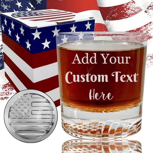Vista 10 de Parte inferior de vidrio de whisky personalizada grabada con tu texto personalizado, vaso de bourbon grabado de 12 onzas para cócteles, regalo