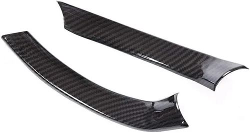 Vista 3 de Cubierta decorativa del volante del coche estilo de fibra de carbono ABS 2 piezas para Alfa Romeo Stelvio Giulia 2017-2019