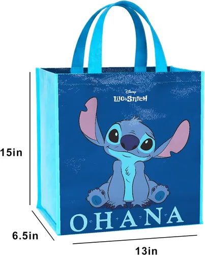 Vista 6 de Disney Stitch Tote Bag Bundle Lilo and Stitch Accesorios – Juego de 3 piezas de bolsas de comestibles de puntada, más Bolsas reutilizables