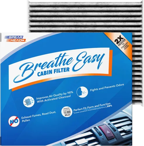 Vista 73 de Filtro de cabina AC y calefactor de defensa contra olores Breathe Easy de Spearhead, se ajusta como OEM, hasta un 25% más duradero con carbón