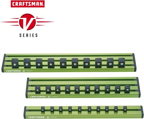 Vista 2 de CRAFTSMAN V-SERIES Organizador de zócalos, magnético, verde, 3 piezas (CMMT92002V)